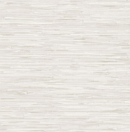 NuWallpaper by WallPops Cream Vinyl Grassweave Peel & Stick Wallpaper by NuWallpaper