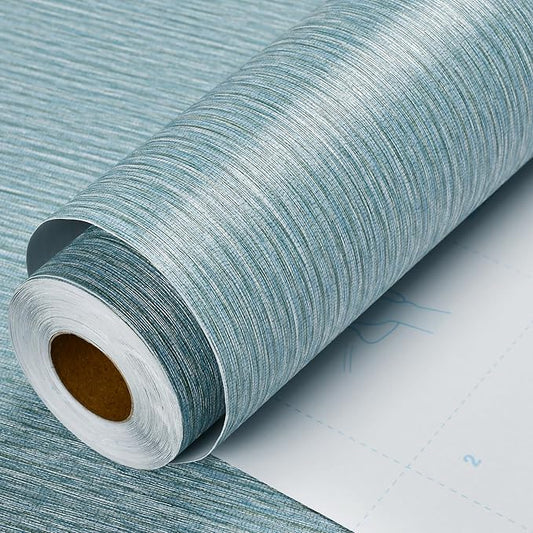 Haimin Grasscloth Wallpaper Peel and Stick 20.9in X 393in Fabric Contact Paper by HaiminHomeDecorWallpaper