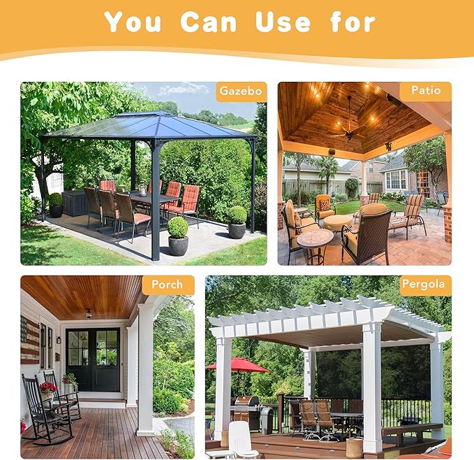 HolidayIdeas Outdoor Curtains for Patio Waterproof, 2 Panels - 84 x 84 Inch - Privacy Protection & Light Filtering Curtains Grommet Outside Curtains for Porch, Gazebo, Pergola, Backyard (White)