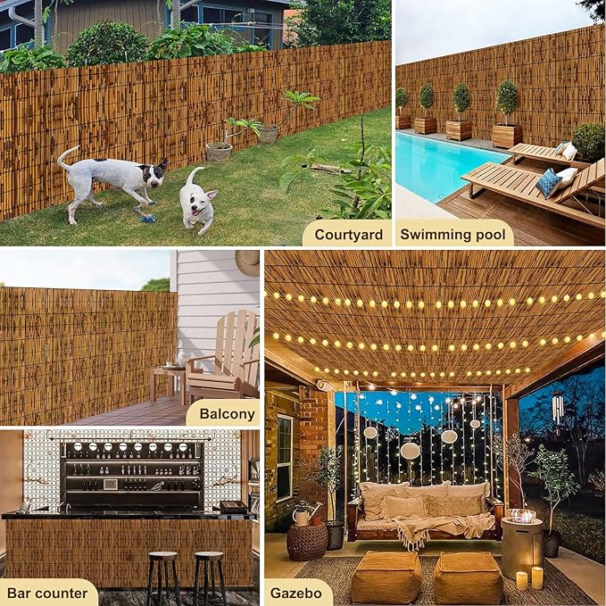 Bamboo Fencing–Handwoven, Bamboo wall Panel Outdoor Privacy Reed Screening - Image 5