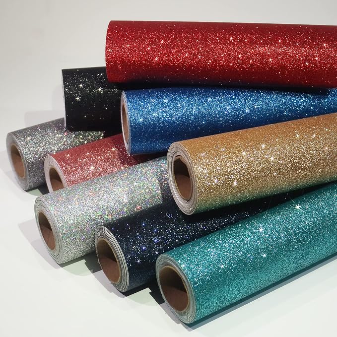 CRE8TIVE Teal Blue Glitter Wallpaper Border Peel and Stick Wall Border Sparkle - Image 7