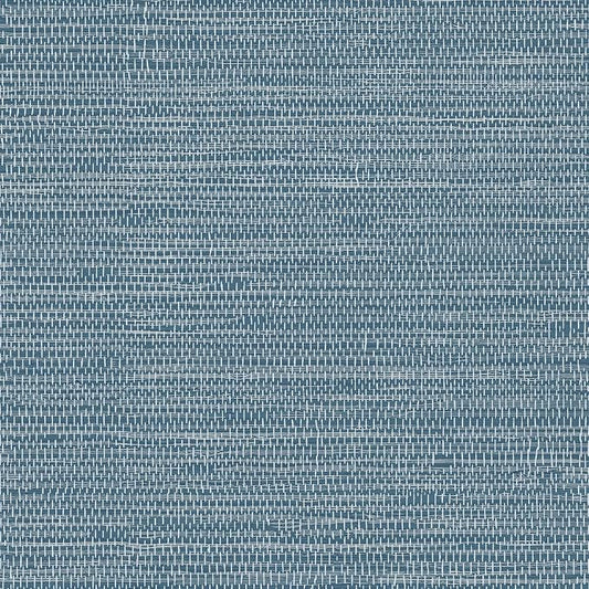 JiffDiff Grasscloth Wallpaper Peel and Stick 1181" x 17.3" Blue Cream by wallpaper