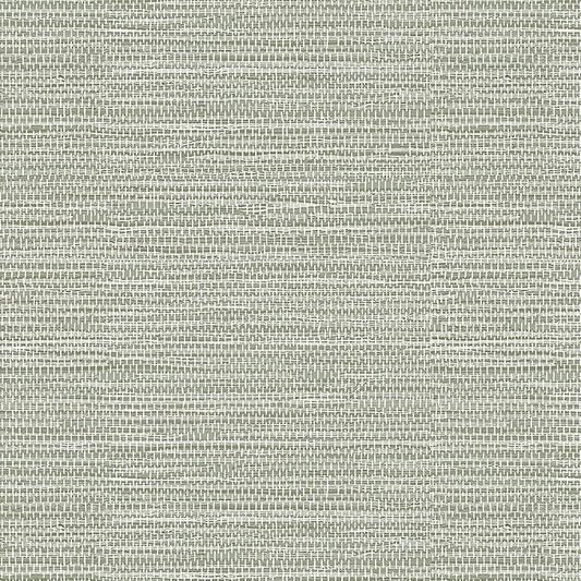 HueBurst Green Grasscloth Peel and Stick Wallpaper 17.3" x 394" Renter Friendly by HueBurst