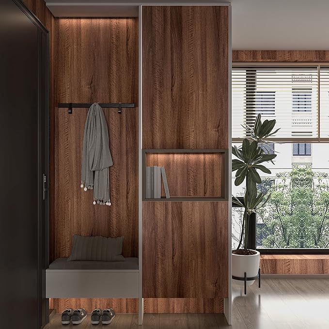 Large Walnut Wood Contact Paper 48x118 inch Peel and Stick Wood Grain Wallpaper - Image 4