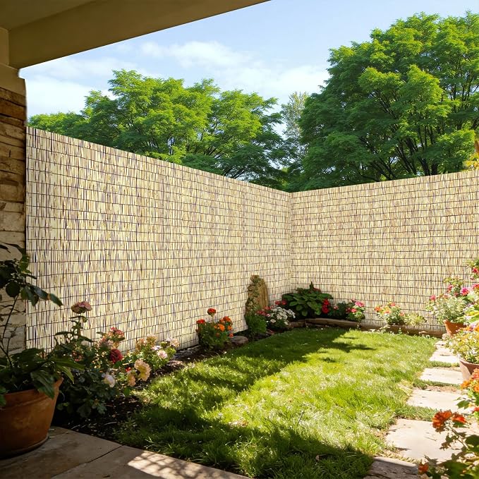 Reed Fencing Rolls, Decorative Bamboo Fencing 5ft High Roll Reed Screen - Image 6