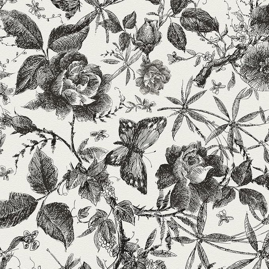 JiffDiff Vintage Peel and Stick Wall Stick，Champagne Wallpaper Rose Removable by wallpaper