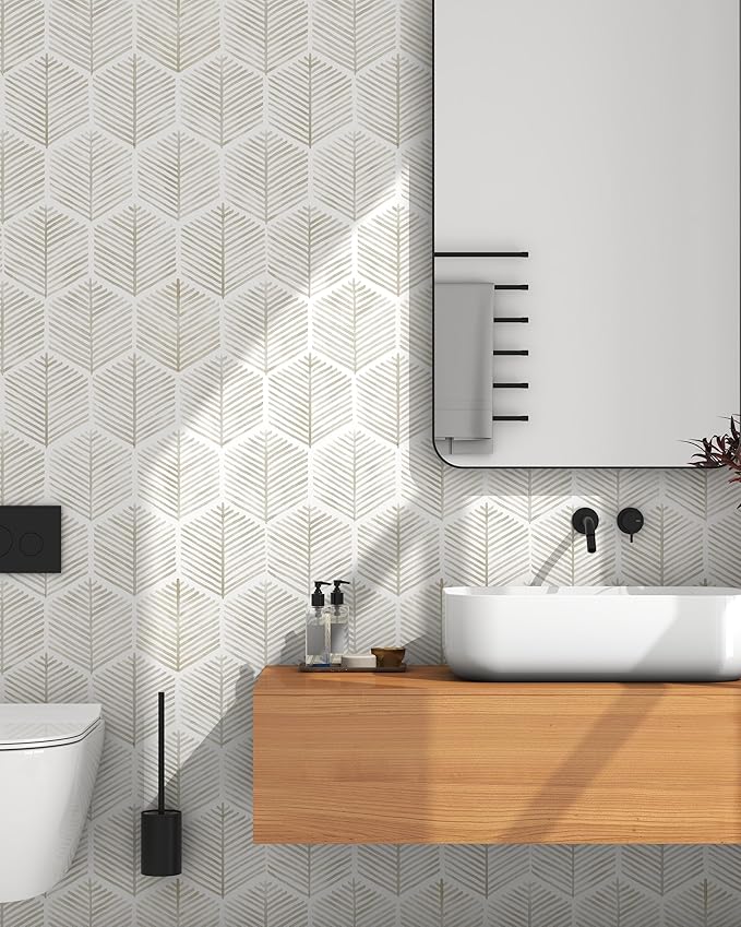 Modern Peel and Stick Wallpaper 17.3''×''787 Self Adhesive Wallpaper Boho - Image 2