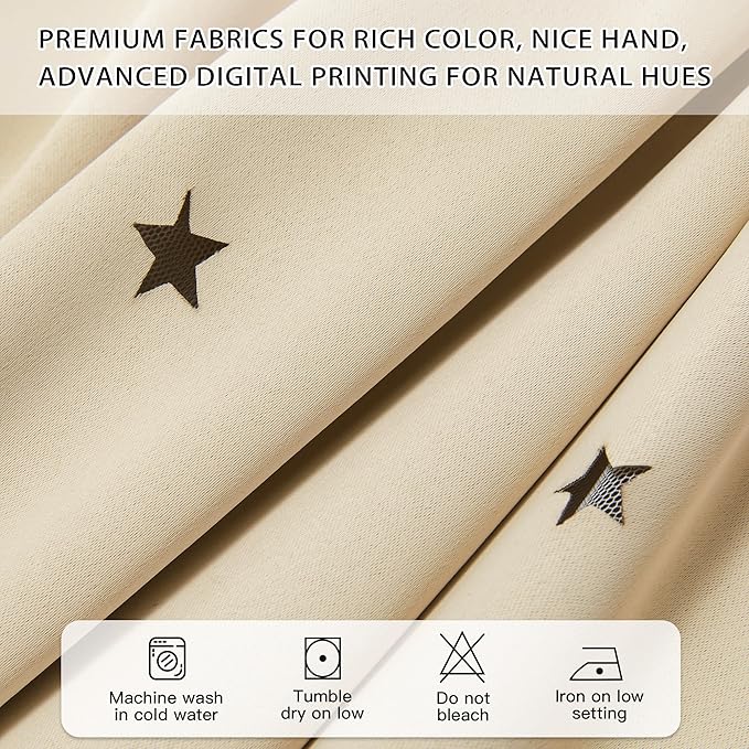 XiDi Curtains for Bedroom Decor Beige52/84/1 - Image 5