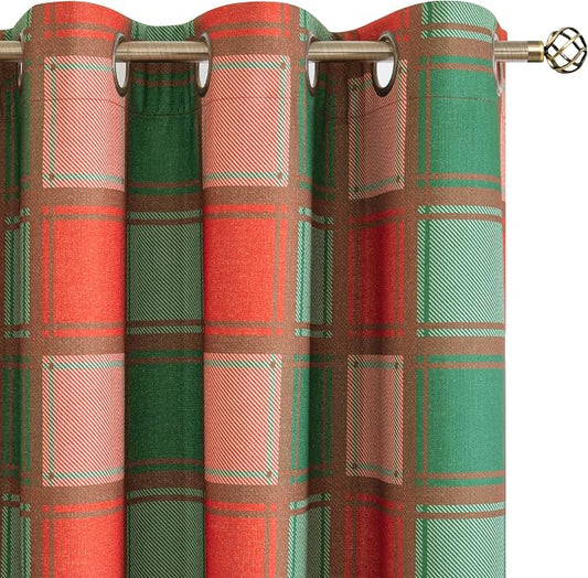 Lajode Plaid Curtains for Living Room 84 Inches Long by Lajode