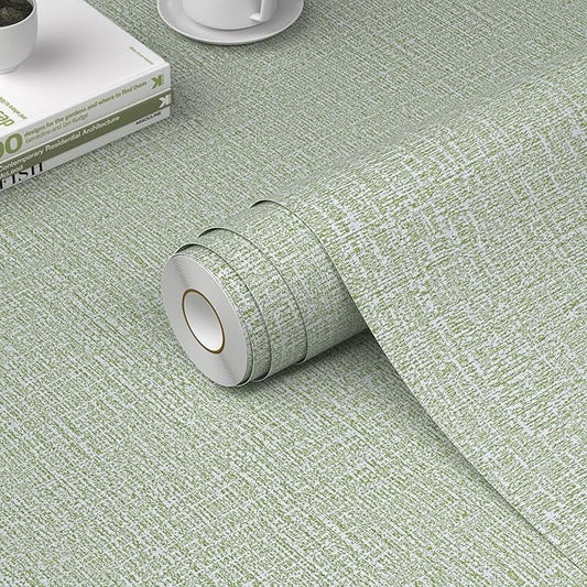WADILE Grasscloth Peel and Stick Wallpaper 15.7in x 196.8in, Textured Contact by WADILE