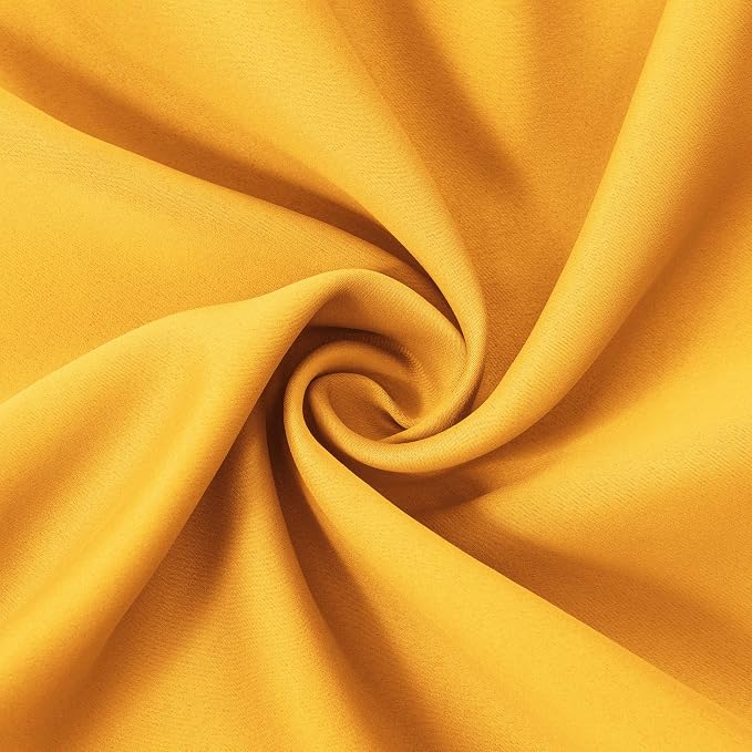 LEMOMO Yellow Thermal Blackout Curtains/42 x 63 Inch/Set of 2 Panels Room - Image 5