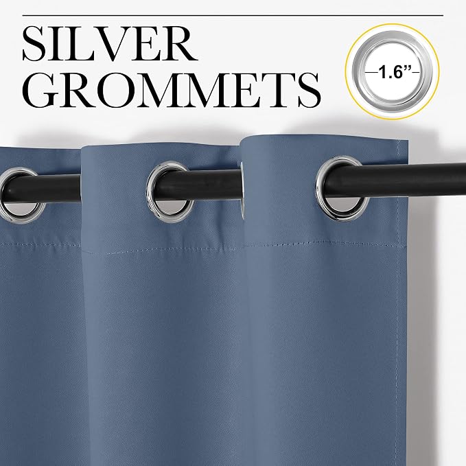NICETOWN Sliding Door Curtains 84 inch Length, Single Curtain Panel, Insulating - Image 2