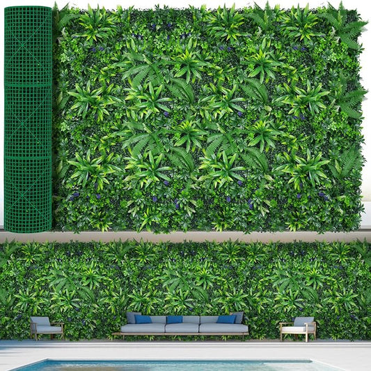 Grass Wall Panels, Fake Greenery Plant Decor by EverNature