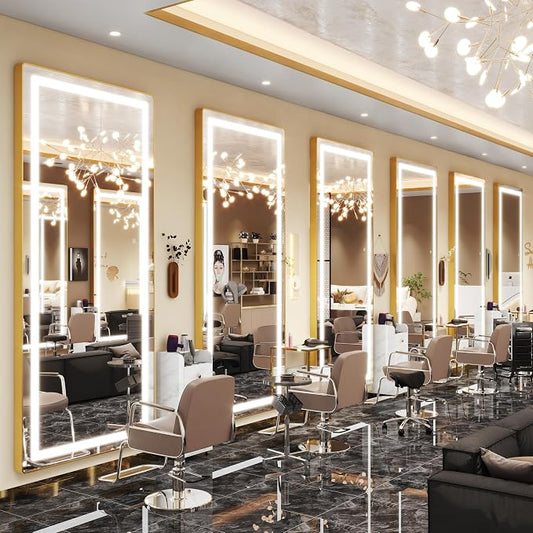 FENNIO Full Length Mirror with Lights, Free Standing Lighted Floor Mirror by FENNIOLEDMIRRORS