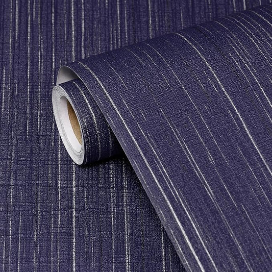 Navy Blue Grasscloth Peel and Stick Wallpaper Texture Contact Paper A Set of by Biyoeepeelstickwallpaper