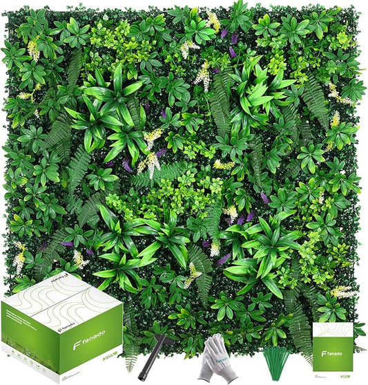 Artificial Grass Wall Panels, Hedge Green Wall Decor Backdrop, UV-Anti Fake by Unknown