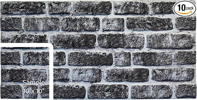 Dundee Deco 3D Wall Panels Faux Brick by DundeeDeco