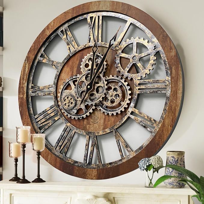 ImprovingLife The Gears Clock The Original Real Moving Gear Wall Clock Vintage - Image 4