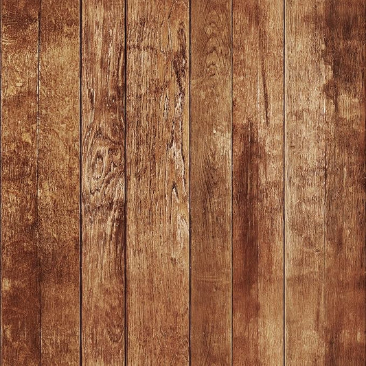 FLFK Peel and Stick Wallpaper Vintage Brown Wood Contact Paper by FLFK