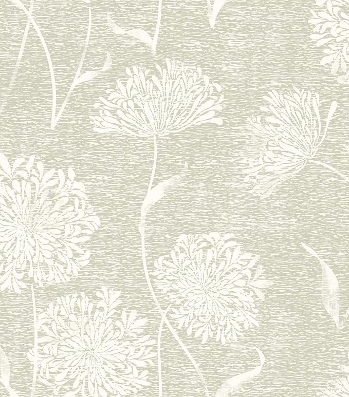 Safiyya Peel and Stick Wallpaper Faux Grasscloth Floral Contact Paper Beige by SAFIYYA