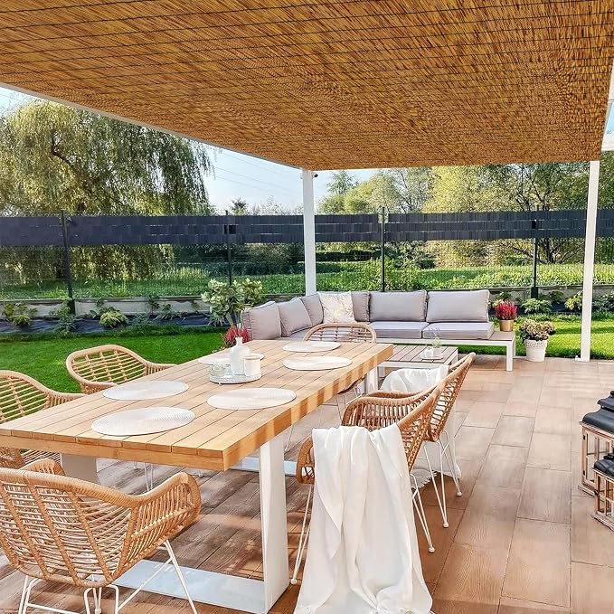 Reed Fencing Rolls, Patio Privacy Screen, Decorative Bamboo Fence Rolls - Image 6