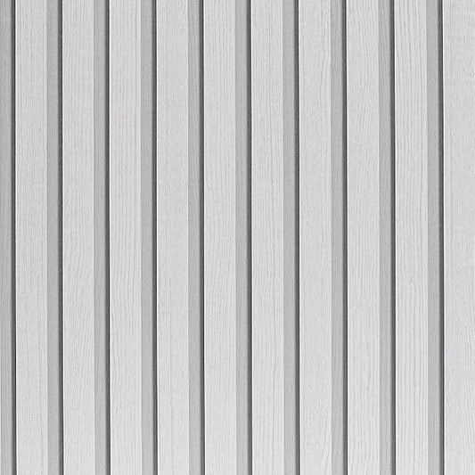 White Wood Slat Wallpaper by LOVADA