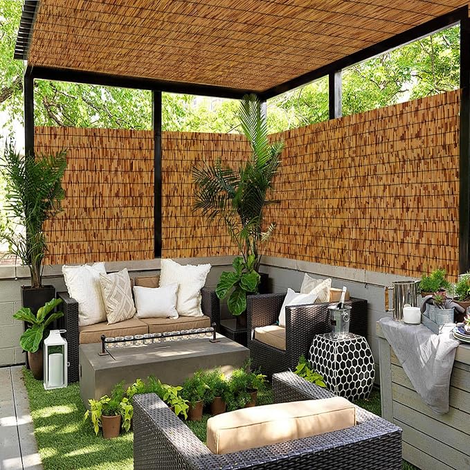 Reed Fencing Rolls, Patio Privacy Screen 5 Feet High, Decorative Bamboo Fence - Image 8