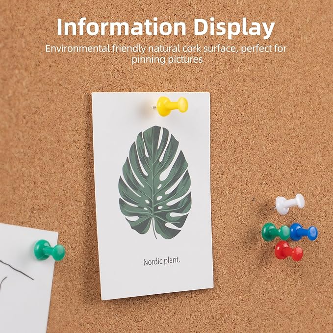 Large Cork Bulletin Board 48" X 48", Wall Mounted Notice Pin Board - Image 5