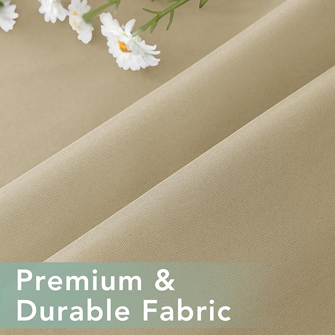 Outdoor Curtains for Patio Waterproof 6 Panels - Windproof, Privacy, Weatherproof Outside Drapes for Gazebo Pergola Porch, Grommet Top and Tab Bottom, 54x120 Inch, Cream