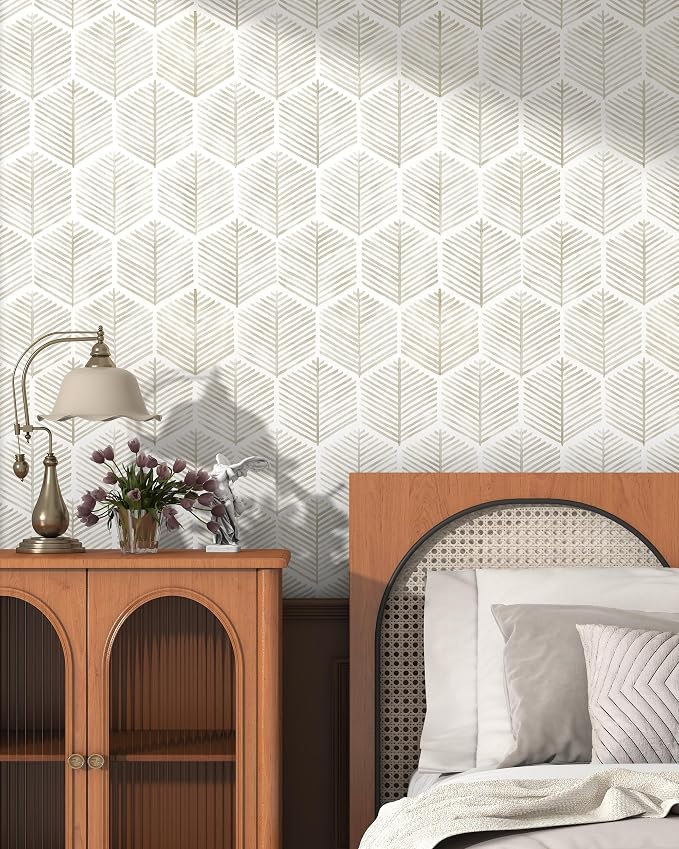 Modern Peel and Stick Wallpaper 17.3''×591'' Self Adhesive Wallpaper Boho - Image 4
