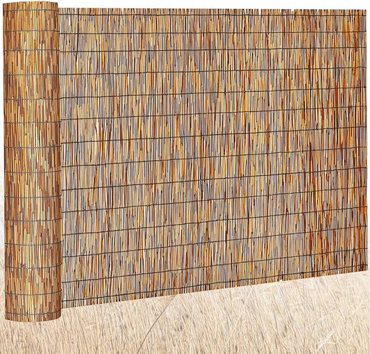 Barydat 1 Pcs 4 x 16.4 ft Reed Fence Roll, 85% Shade Bamboo Privacy Screen by home