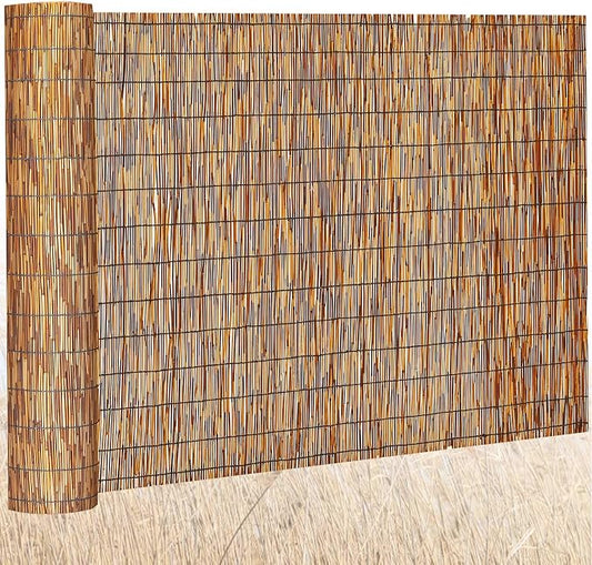 Barydat 1 Pcs 5 x 16.4 ft Reed Fence Roll, 85% Shade Bamboo Privacy Screen by home