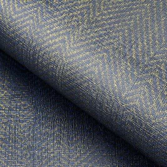 FunStick 24"x394" Removable Gold Dark Blue Textured Wallpaper Peel and Stick by FunStick