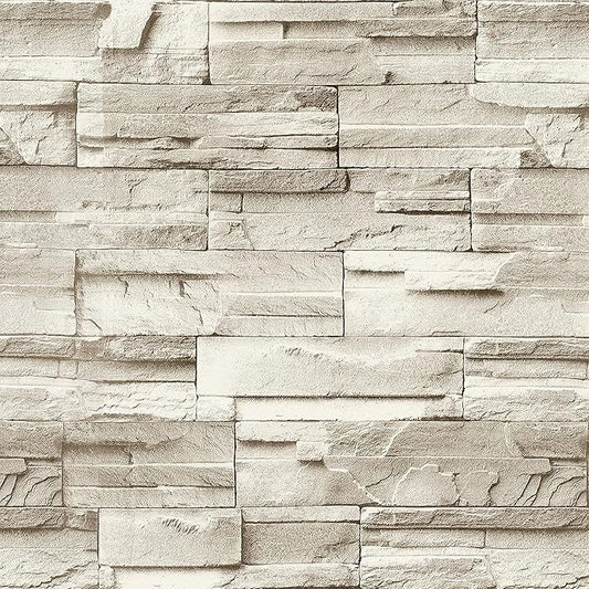 Jeweluck Stone Wallpaper Peel and Stick Brick Wallpaper 17.7”×236.2” Brick by Jeweluck