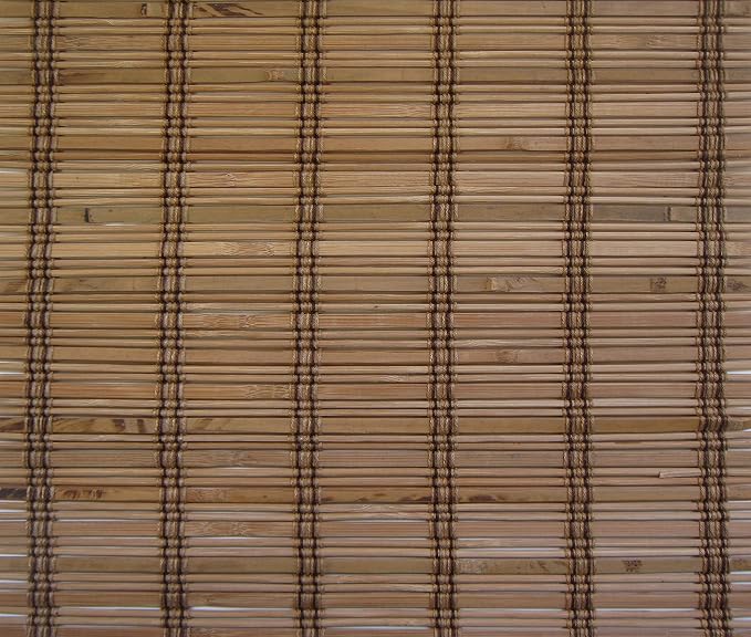 Cordless Woven Wood Roman Shades, 70W x 60H, Ashbury Camel, Sizes 20-72 Wide - Image 4