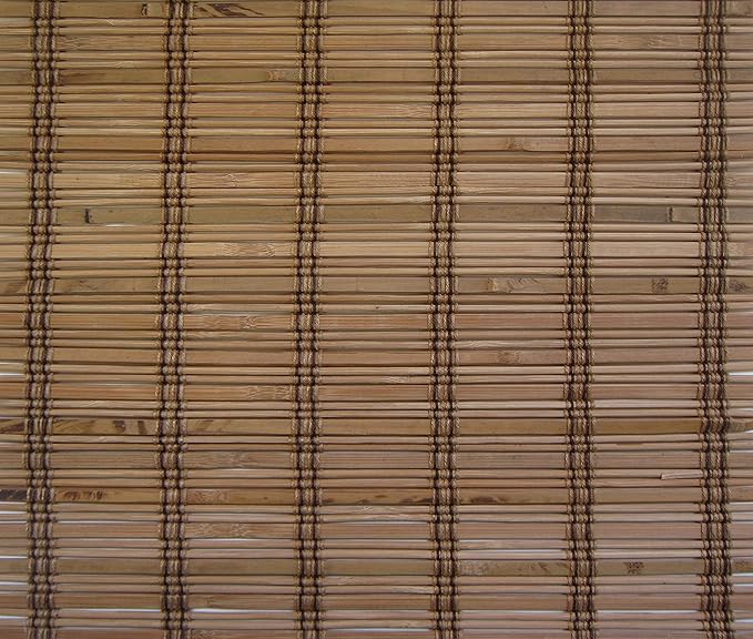 Cordless Woven Wood Roman Shades, 64W x 72H, Ashbury Camel, Sizes 20-72 Wide - Image 4