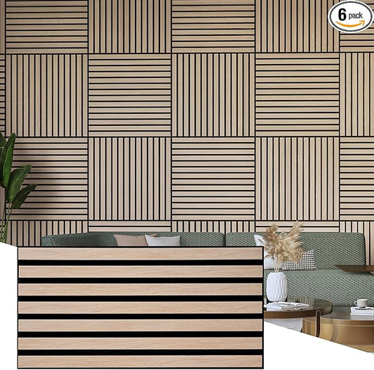 Wall!Supply 3D Soundproof Wall Panels – Acoustic Natural Oak Finish – EPS Foam by WallSupply