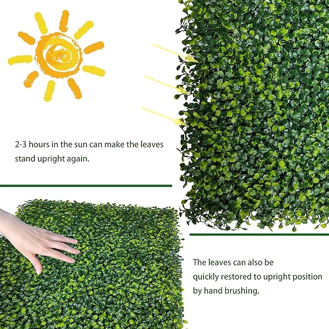 ODTORY Artificial Boxwood Roll Panels: 40 X 160 in UV-Anti Artificial Ivy - Image 5