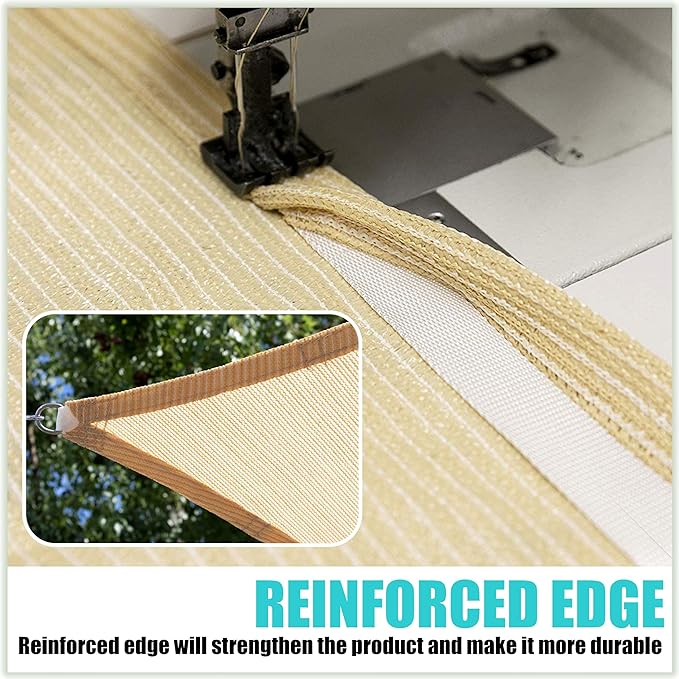 Amgo Custom Size 6' x 6' x 8.5' White Right Triangle Sun Shade Sail UPF50+ AGTAPRT12, Order to Make Canopy Awning, 95% UV Blockage, Water & Air Permeable, Commercial Standard (We Customize)