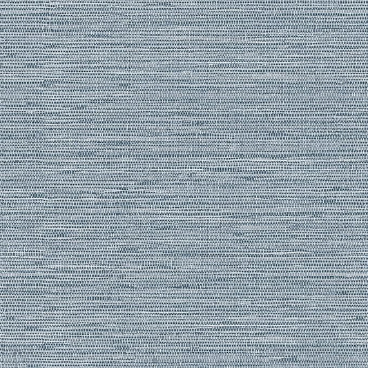 HueBurst Grasscloth Peel and Stick Wallpaper 17.3" x 394" Blue Textured by HueBurst