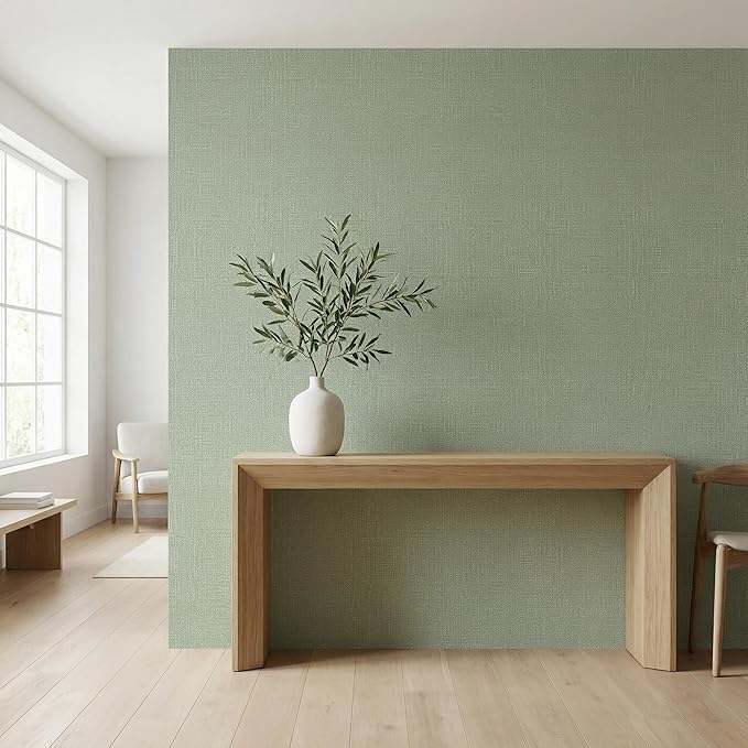 WADILE Grasscloth Peel and Stick Wallpaper 15.7in x 787.4in, Textured Contact - Image 3