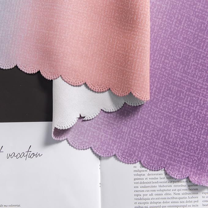 XiDi Curtains for Bedroom Decor, Rainbow GreyPinkPu-34-96 - Image 6