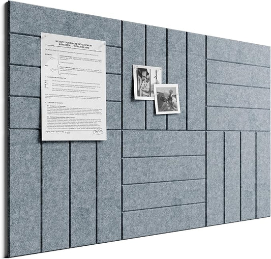 Bumusty Large Cork Board Alternative-36 x 24" Felt Bulletin Board Tiles by BUMUSTY