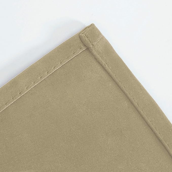 LEMOMO Beige Blackout Curtains 34 x 84 Inch Length/Set of 2 Curtain - Image 8