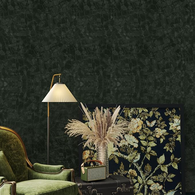 Dark Green Peel and Stick Wallpaper - Image 8