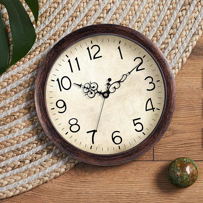 KECYET Wall Clock 14 Inch Vintage Wall Clocks Battery Operated Quartz Silent - Image 3