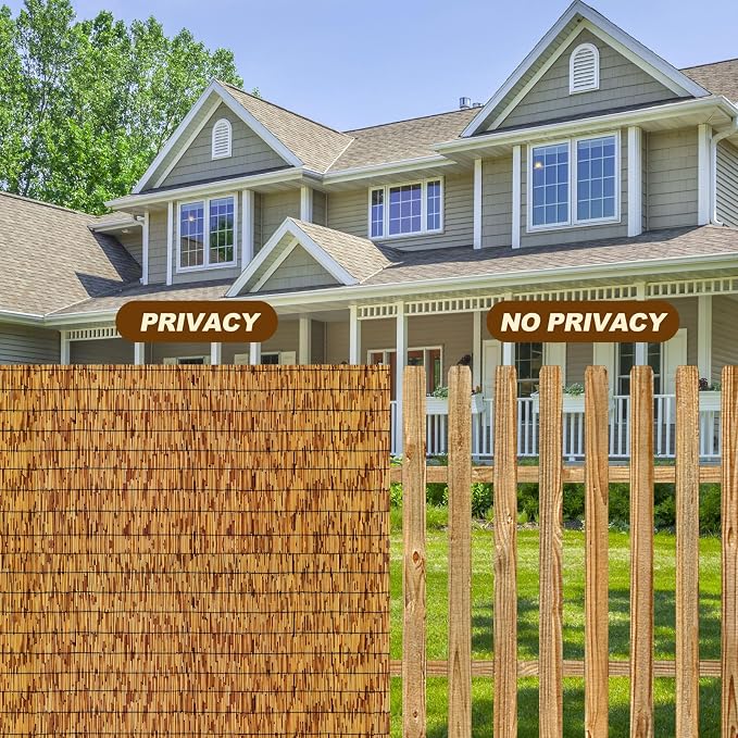 Reed Fencing Rolls, Patio Privacy Screen, Decorative Bamboo Fence Rolls - Image 3