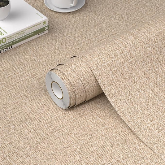 WADILE Grasscloth Peel and Stick Wallpaper 15.7in x 78.7in, Textured Contact by WADILE
