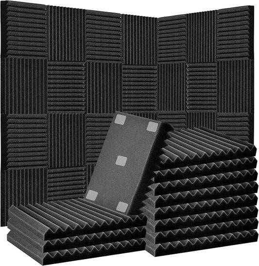 Acoustic Foam Panels for Walls, 52 Pack Sound Proof Foam Panels, Gaming Room & by Unknown
