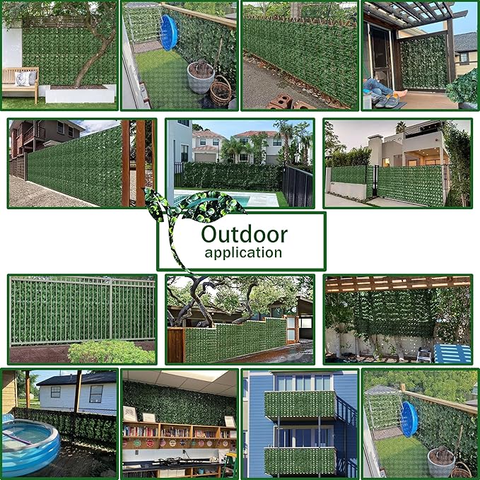 ODTORY Artificial Ivy Privacy Fence Wall Screen: 40X100 in UV-Anti Faux - Image 6